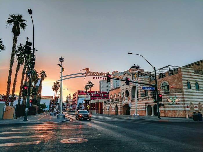 Polaroid with image of Las Vegas