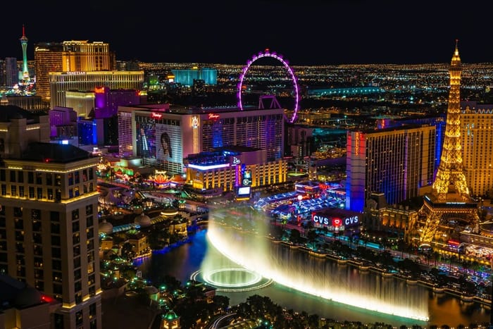 Polaroid with image of Las Vegas